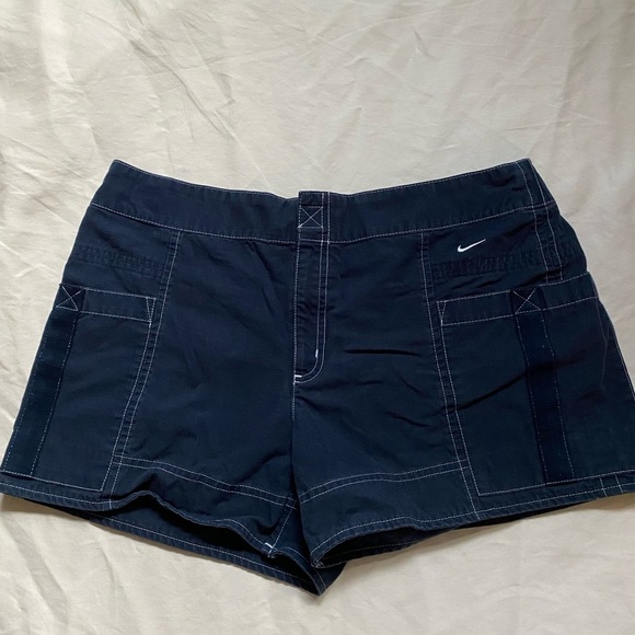 Nike Y2K Women's Navy Blue Athletic Micro Board Shorts Size Medium​ - Picture 1 of 5